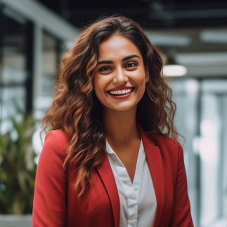 Female Software Development Team Member