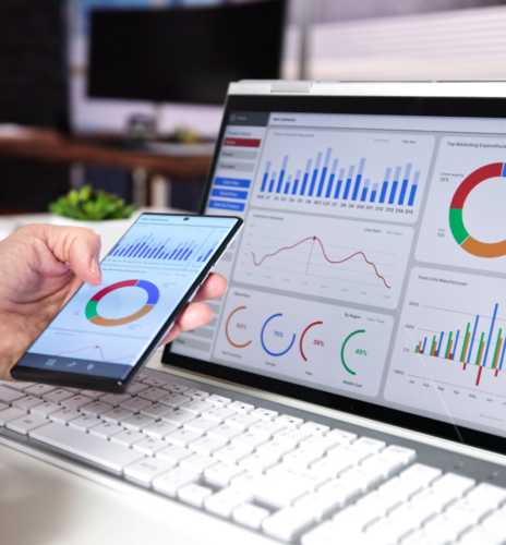 A person using analytics to make decision