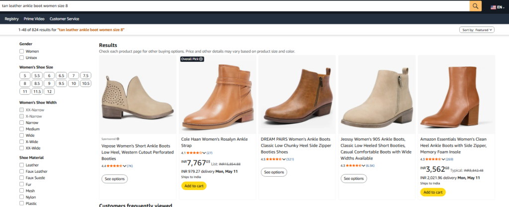 Ecommerce search relevance at amazon