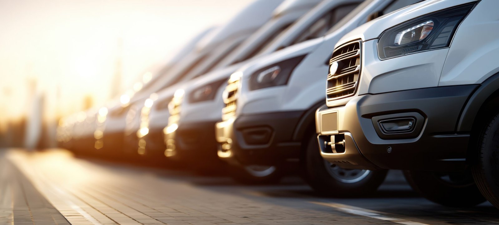 The elegant lineup of modern vehicles ready for business and transportation solutions.