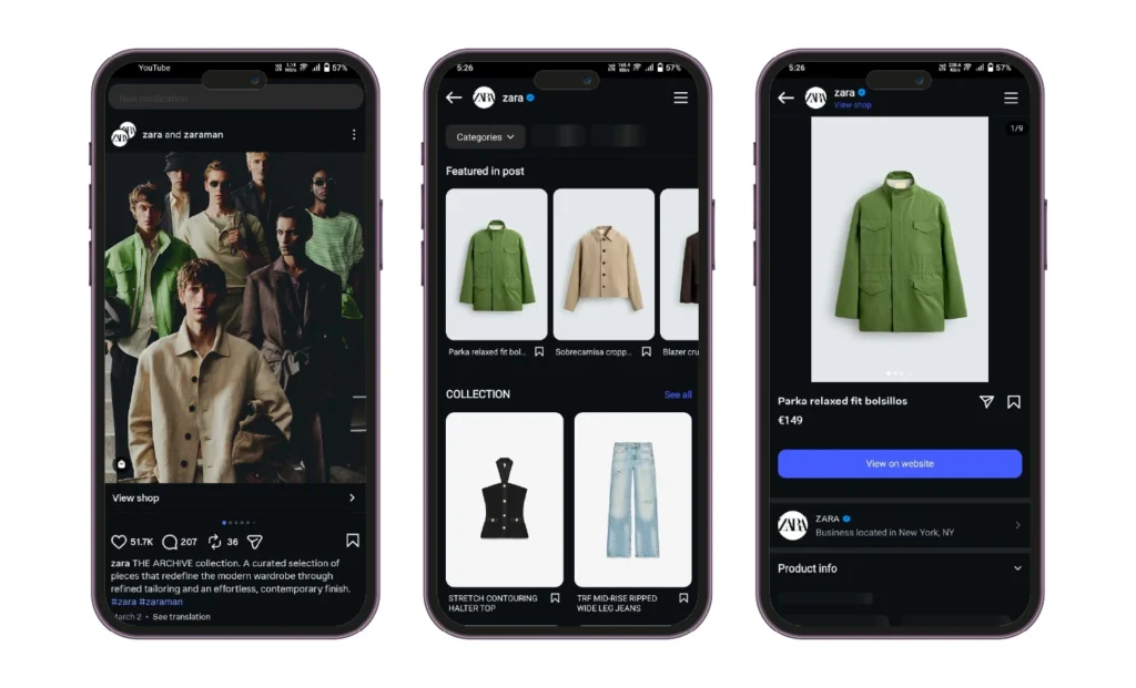Instagram Commerce in merchandising